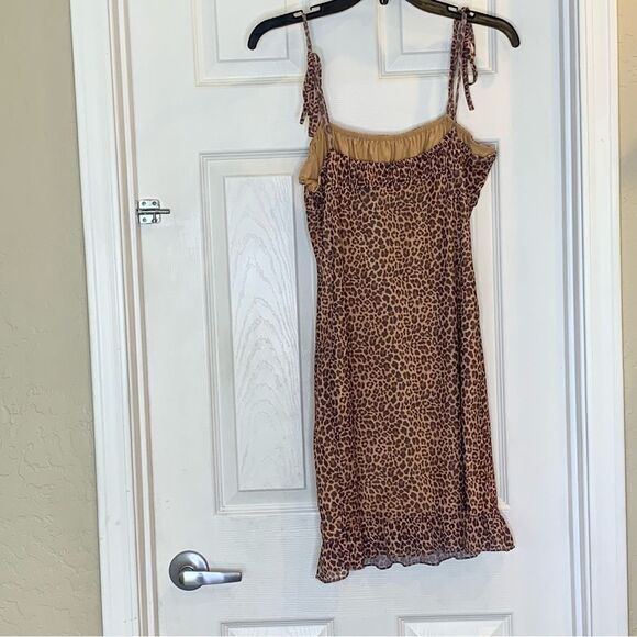 Tiger Mist Mona Leopard Mini bodycon ruffle hem dress size XL - Picture 12 of 12